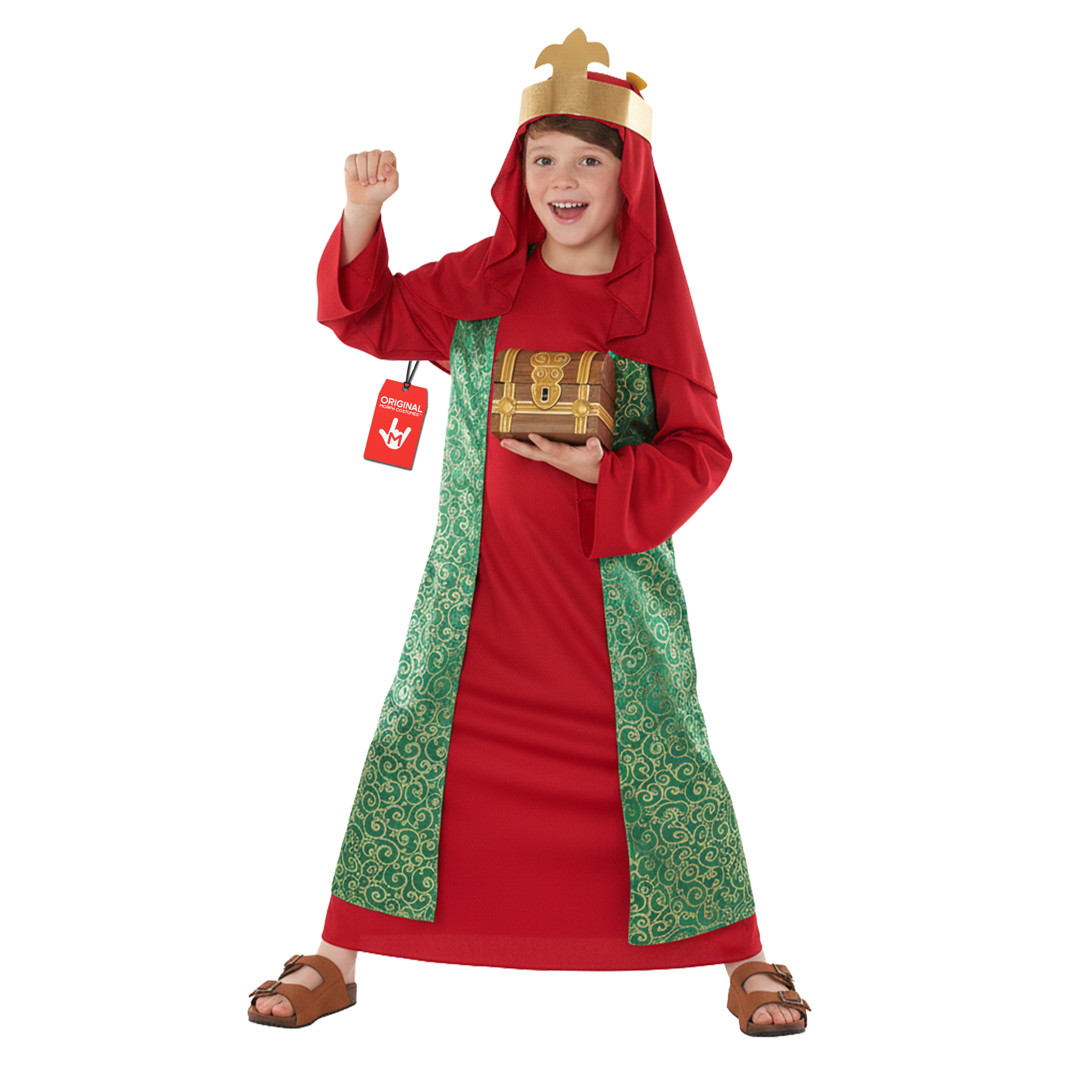 Costume Da Re Magio (uomo Saggio) Blu Per Bambini – Completo Per Presepe Di Natale, Taglie S-XL - Foto 1