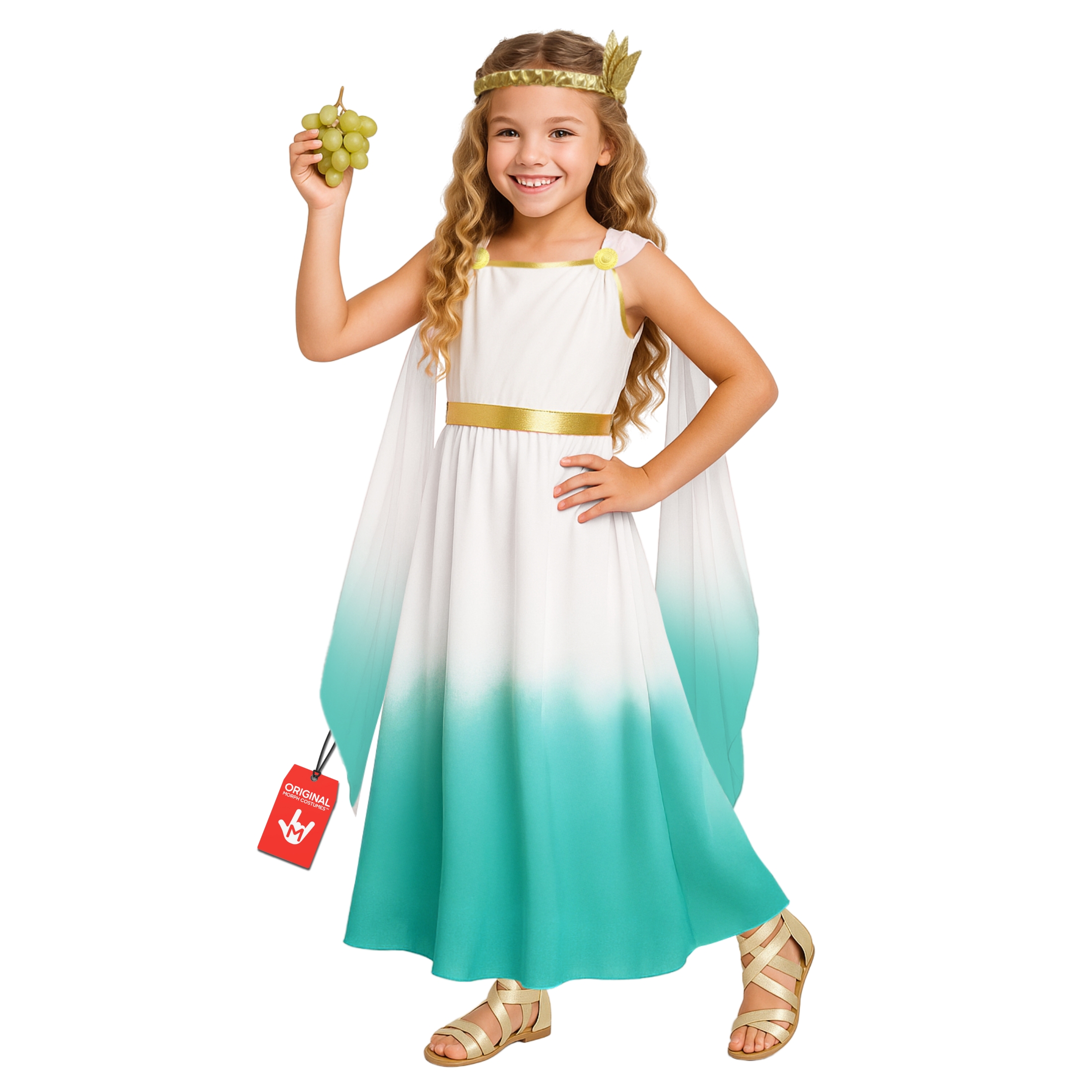 blue toga dress Morph Ombre Aqua Costume Girls Halloween Costume For Girl Small, Girl's Size:35